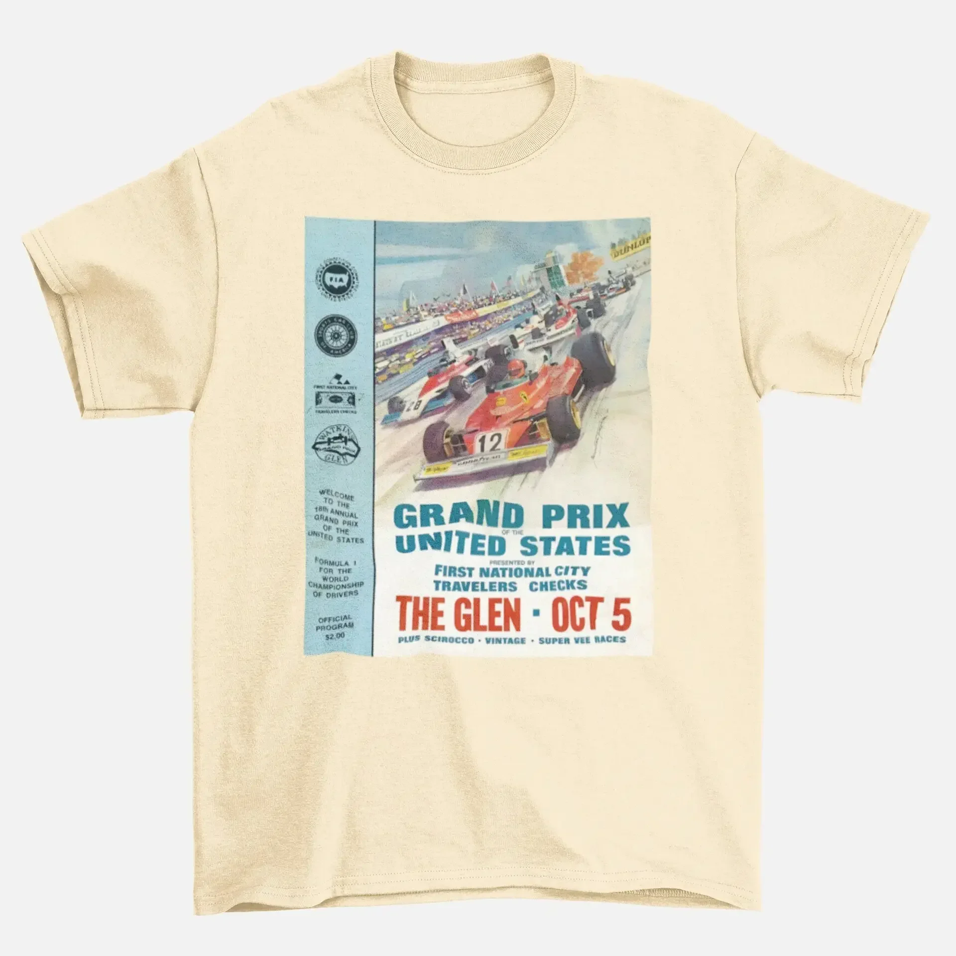 Camiseta del Gran Premio de Estados Unidos, suéter vintage de carreras de coches The Glen Usa Gp, Austin Racing, Motosport Automobile