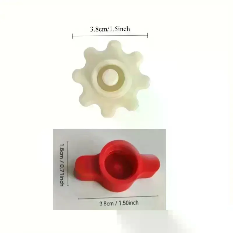 علبة مكونة من 10 أختام للزجاجات ذات الغراء البرتقالي - أغطية علوية بلاستيكية آمنة للحاويات اللاصقة المعتادة وأدوات الديكور المدمجة. #5