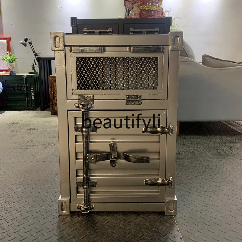 

Industrial style furniture, container cabinet, chest cabinet, locker, retro drawer storage cabinet