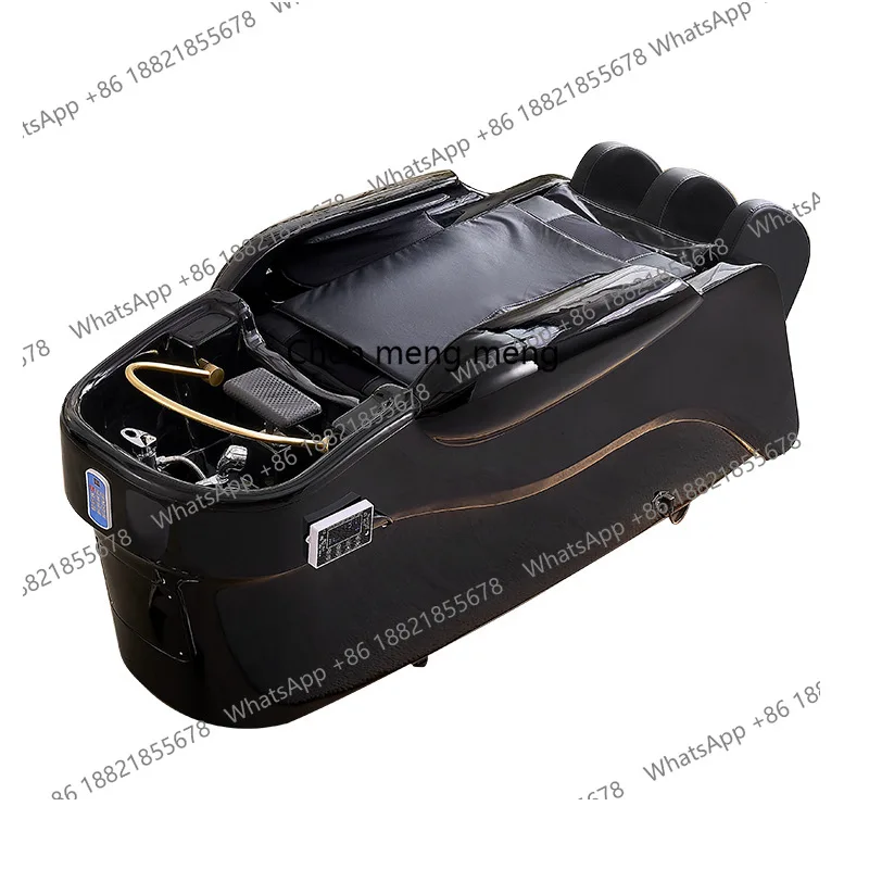 

Intelligent electric massage shampoo bed, automatic water circulation fumigation head treatment bed for barber shop