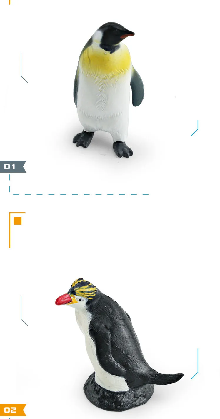 Penguin Figures Set simulazione Mini Animal Emperor King Royal Adelie Penguin Figurine Model Toy For Kids