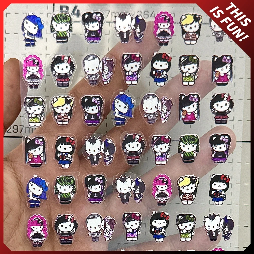 Kawaii Mymelody Pixel Death Hellokitty Y2k Figure Stickers Sanriod Anime Decor Phone Case Diy Sticker Kids Birthday Gifts