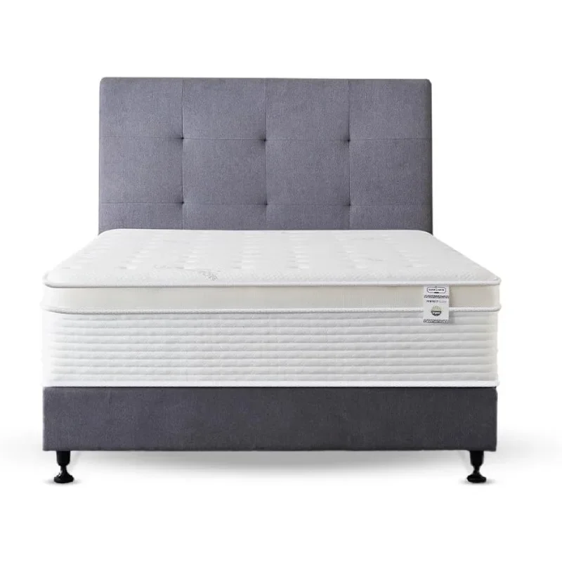 

Twin Size Mattress - 14 Inch Cool Memory Foam & Spring Hybrid Mattress with Breathable Cover - Comfort Plush Euro Pillow Top