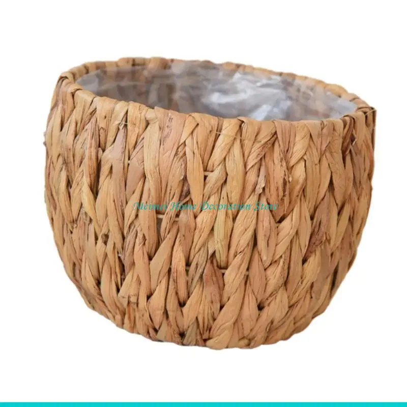 

H7BF Держатель для растений из тыквы с пластиковой подкладкой, кашпо для использования на балконе или в гостиной