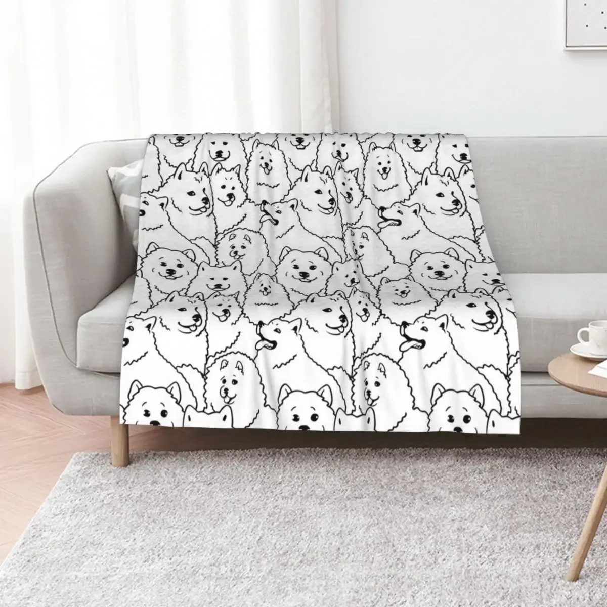 

Oh Samoyed Throw Blanket Bed linens heavy to sleep Extra Large Throw Sofa Quilt Blankets
