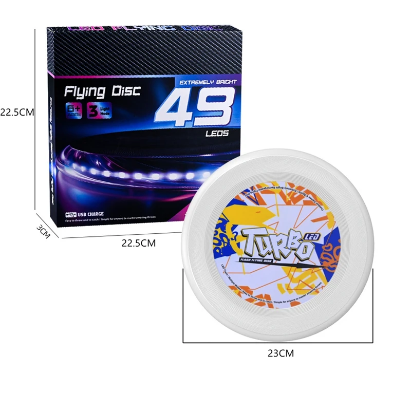 Kids Outdoor LED Flying Disc Toy Fun Creative Nighttime Colorful Light Flying Saucer Parent-child Interactive Sports Toys Gifts