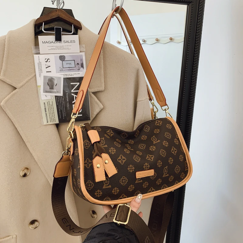 

Classic Popular Elegant Women's Leather Crossbody Bag from Famous Designer Luxury Brand Ladies Handbag Tote