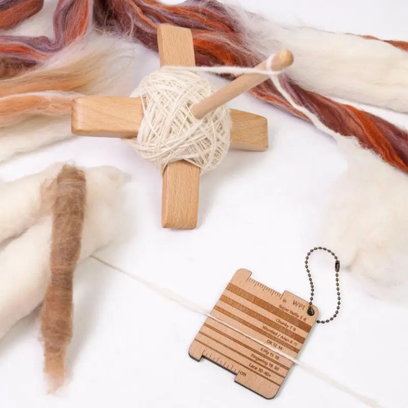 Drop Spindle Hand Spinner Tool Multifunctional Turkish Wooden Drop Spindle For Yarn Weaving Wool Handcraft Crocheting