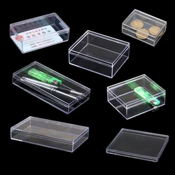 Small transparent plastic box coin capsules case Clear PS Storage Box Tools Display Box Beads/Jewelry Gift Box