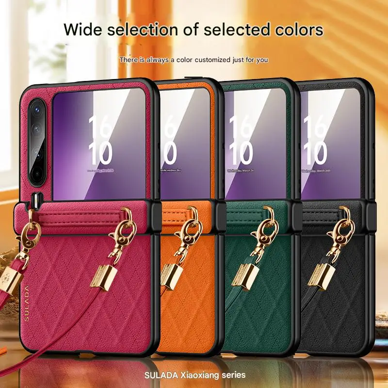 

Кожаный чехол на петлях для ремешка через плечо для huawei pura x, универсальный легкий ремешок для huawei pura x Cover