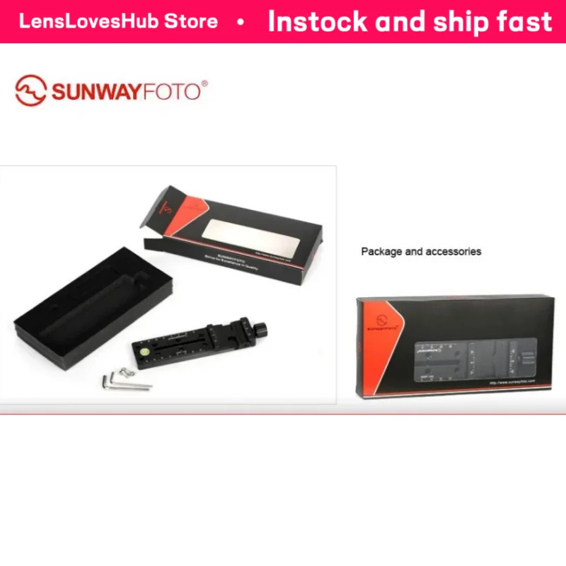SUNWAYFOTO DMP-140R Professional Nodal Rail, 140mm Slide Rail for Panoramic & Macro Photography, Precision CNC Machined, Arca-Ty
