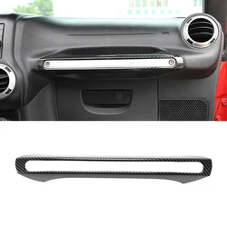 Car Interior Copilot Grab Handle Decorative Cover Trim Decal for Jeep Wrangler JK 2011-2017 2/4-Door Accessory Carbon Fiber Look