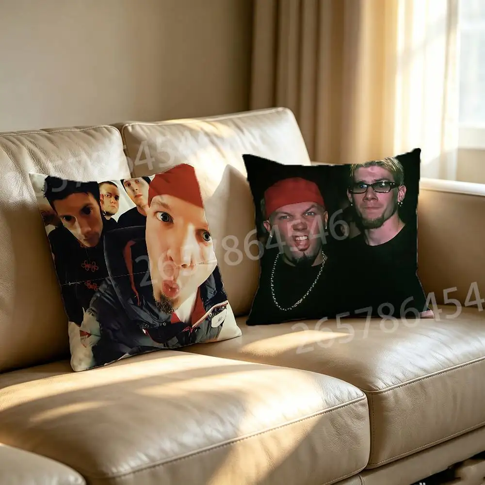 L-Limp Bizkit Polyester Printed Pillow Cover Square 30 35 40 45 50 55 cm Soft for Sofa Bed Car Home Decor