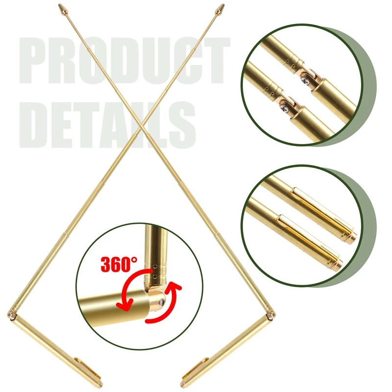 2PCS Dowsing Rods, Retractable Divining Rods, Portable Pen Shape L Rods, For Ghost Hunting Tools, Divining Water Etc.