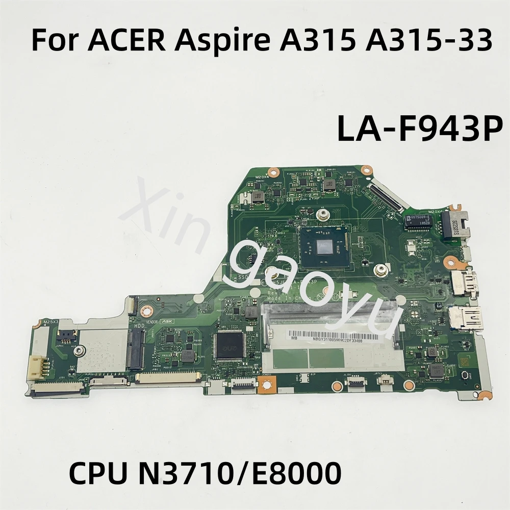 mainboard original para acer aspire dh5jl la f943p a315 a31533 laotop motherboard nbgy311004 cpu n3710 e8000 ddr3l 01