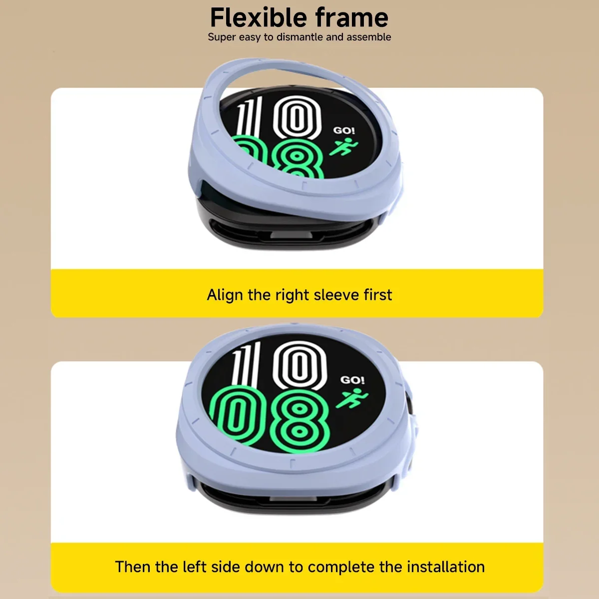 Scale Protective Case for Samsung Galaxy Watch 7 Ultra 47mm PC Full Coverage Shell for Galaxy Watch 7 47mm Protector Fram