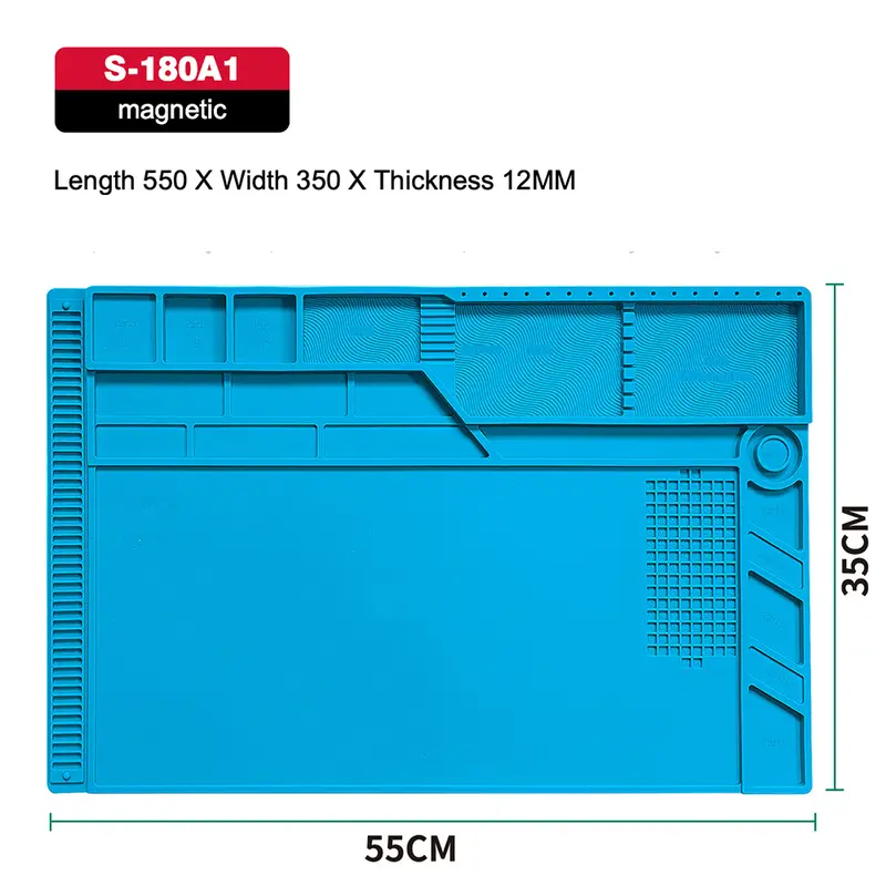 Silicone Soldering Pad Desk Platform Mat for Welding Station Iron Phone PC Repair Magnetic Heat Insulation No Lead S-160 - Image 7