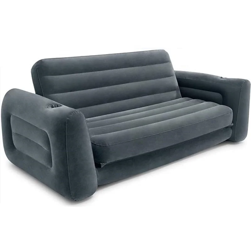 2-in-1 inflatable flocking sofa living room sofa-bed Pull-Out Inflatable Bed