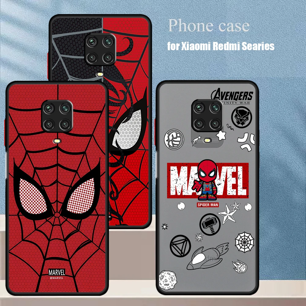 Marvel Sipider man Phone Case for Xiaomi Redmi A2 A1 Plus 12C 9 9C 9T 9i 10 12 5G 13C 10A 9A K40 Pro 10C Soft Cover