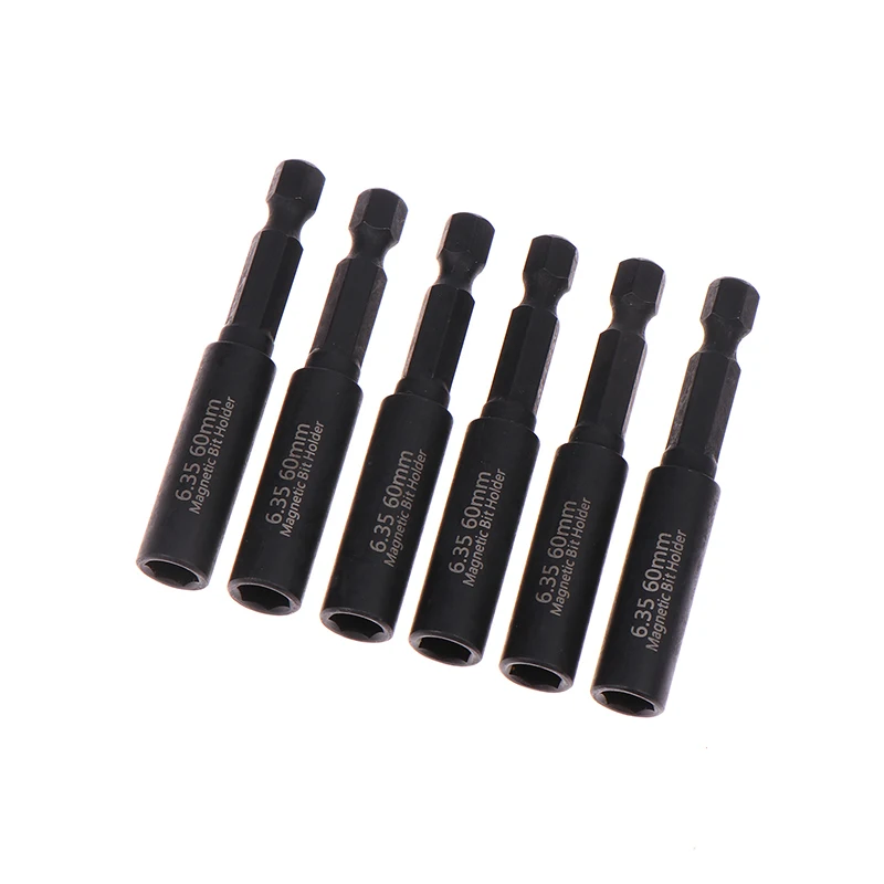1/5Pcs 60MM Magnetic Screwdriver Bits Holder 1/4In Hex Shank Head Extension Rod Screwdriver Transfer Extension Rod Hand Tool New