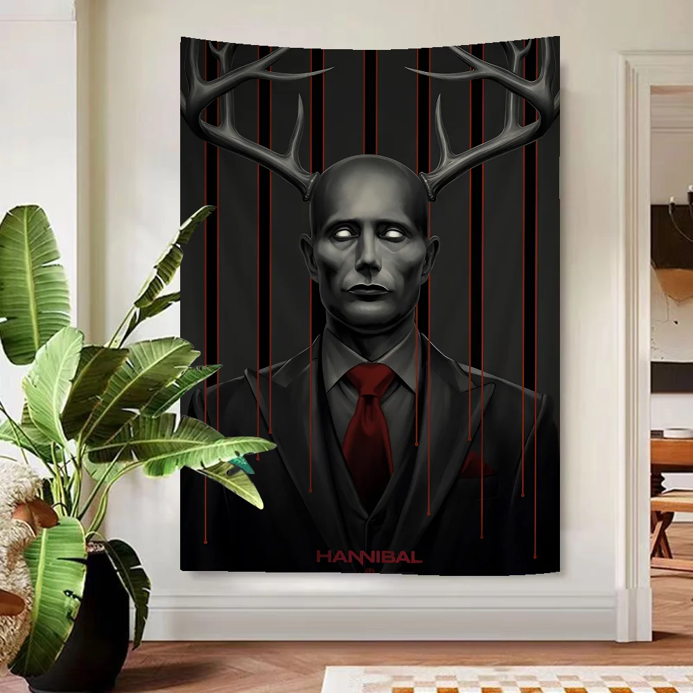 Hannibal Classic Movie Printed Large Wall Tapestry Cheap Hippie Wall Hanging Bohemian Wall Tapestries Mandala Home Decor