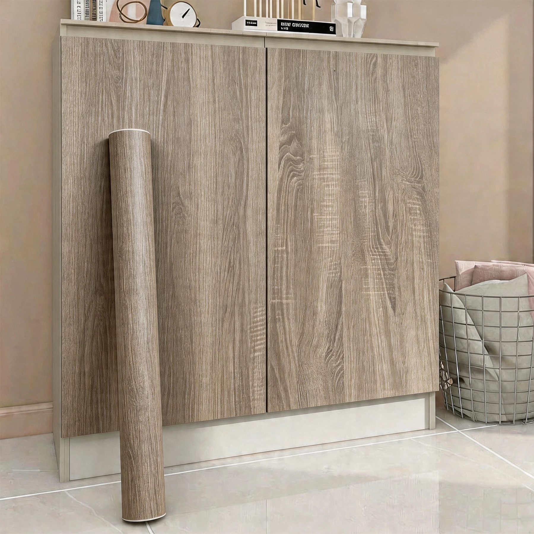 Wood Grain Vinyl Self Adhesive Wallpaper Waterproof Contact Paper PVC Wall Stickers for Kitchen Livingroom Home Decorative Film