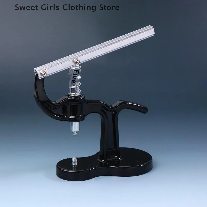 1 مجموعة أداة الضغط لإصلاح الضغط ساعة الظهر أقرب أدوات الساعاتي حافظة أدوات يدوية من الزجاج الكريستالي