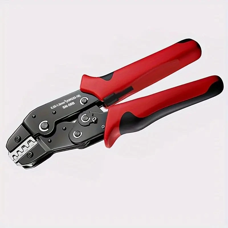 Alicates de crimpado SN-58B, herramienta de crimpado de terminales de 0,25-1,5 mm², alicates de crimpado de terminales, herramienta manual para cables, rojo, azul, SN, 58B