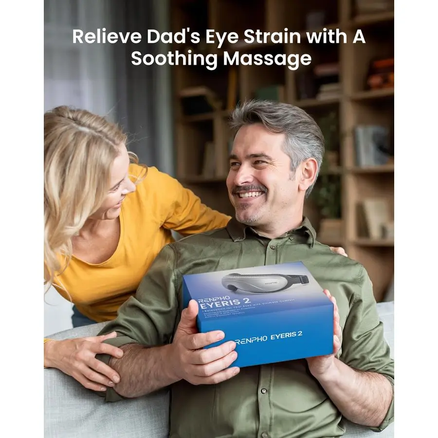 

Eyeris 2 Eye Massager with Heat and Cooling, Christmas Birthday Gifts for Mom Dad Women Men Heated Eye Mask for Reduce Strain Im