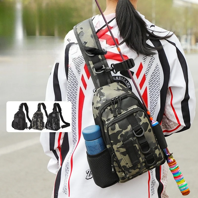 الرجال النساء حقيبة ساعي الرياضة التمويه التكتيكية حقيبة صدر للرجال متعددة الوظائف الترفيه السفر المحمولة الكتف حقيبة الصيد #2