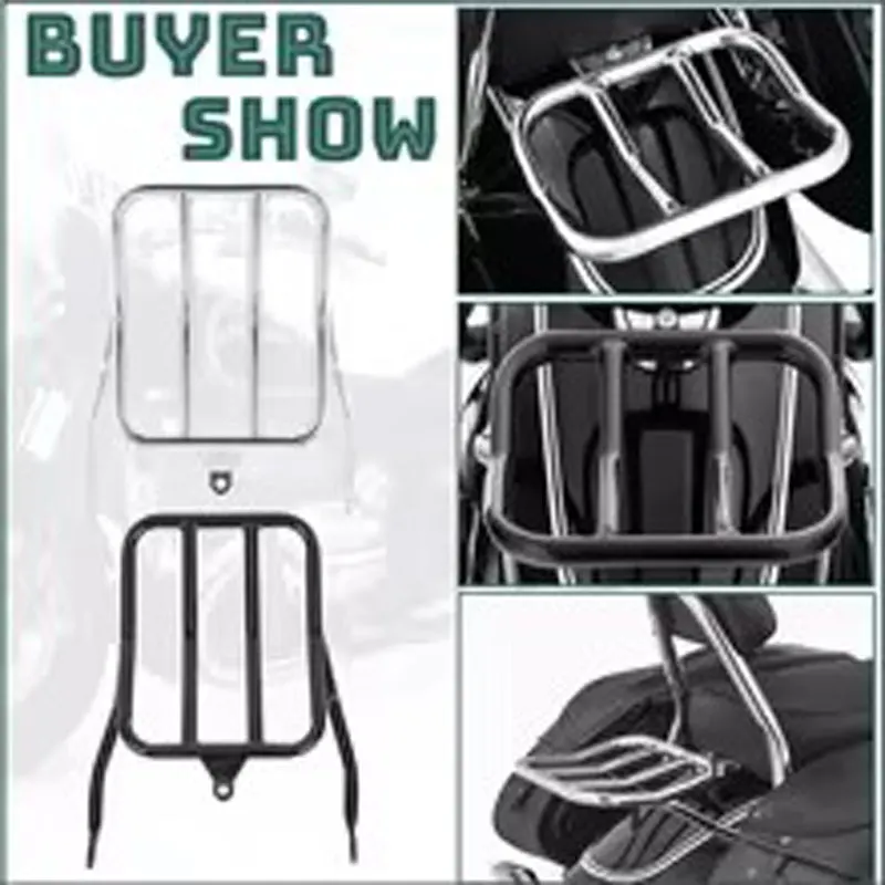 Motorcycle Luggage Rack Stainless Steel Rear Luggage Carrier Chrome/Black Fits For BMW R 18 100 Years R18 Classic 2020-2023 2024