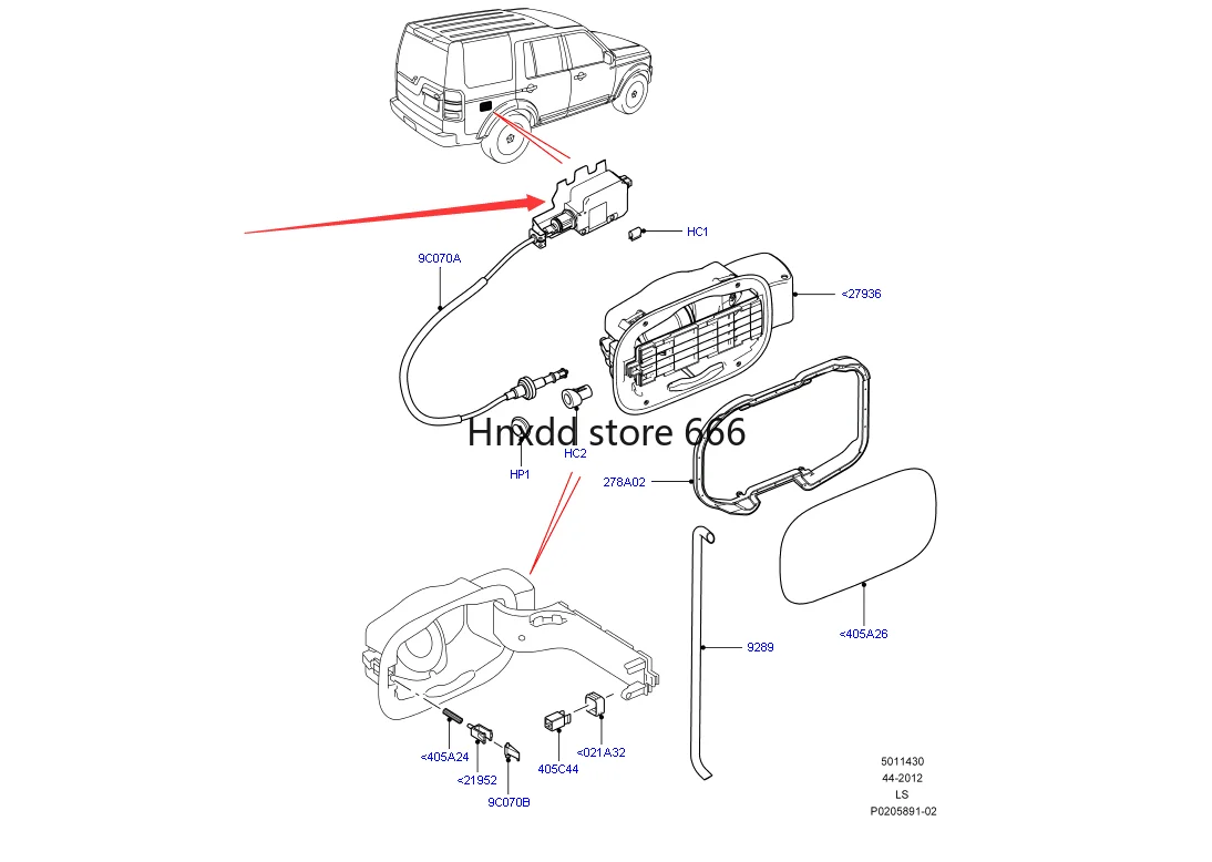 Land Rover Discovery 3/4 Range Rover Sport ฝาครอบถังน้ํามันเชื้อเพลิงมอเตอร์ฝาครอบถังน้ํามันเชื้อเพลิงเครื่องล็อค Actuator Assembly เดิม