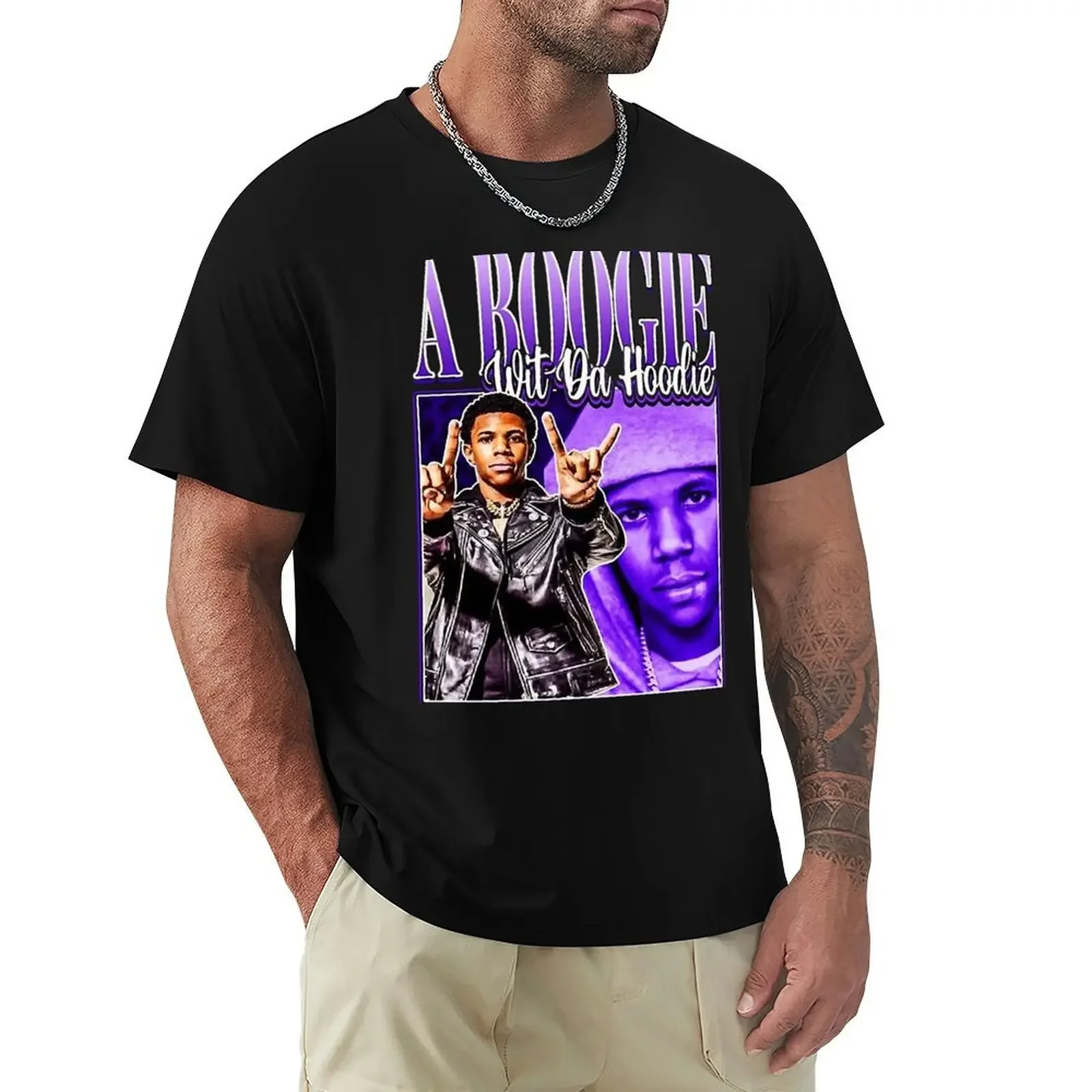 Who Loves Music And Rap A Boogie Wit Da Photographic Style T-Shirt anime quick-drying sweat shirts, men