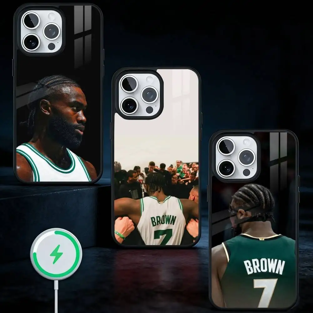 

J-Jaylen Brown 7 Phone Case For iPhone17,16,15,14,13 Plus,Pro Max Magnetic For Magsafe Wireless Charging