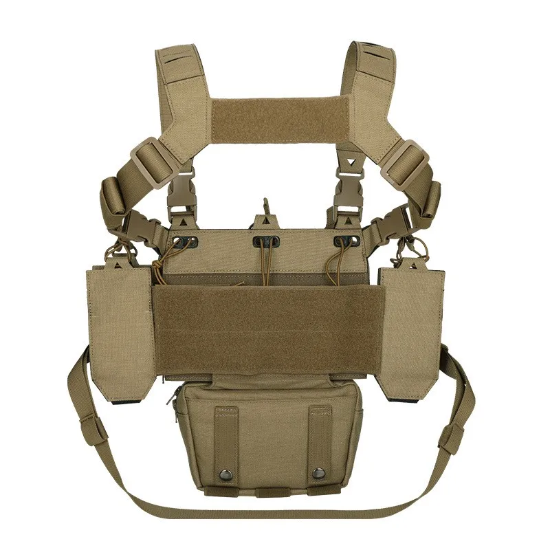 Imagem -03 - Yakeda-mc Camo Molle Peito Rig Luta Chassis Placard Gancho Loop Airsoft Magazine Pouch Transportador de Placa Tático Equipamento Vest