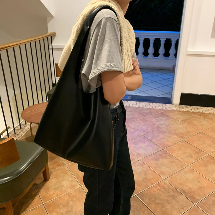 All-in-one Fashion Large Capacity Handbag Female Niche Design Vest Bag Lady PU Single Shoulder Bag Women's Simple Commuting Bags