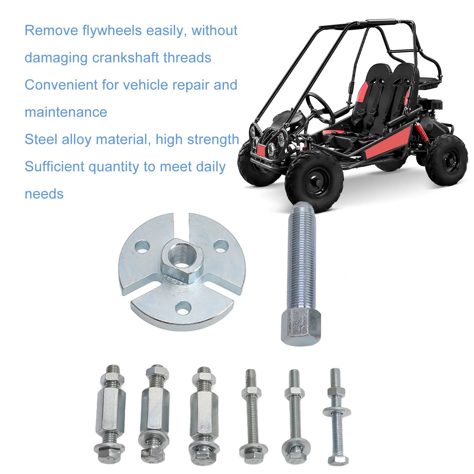 

Набор инструментов для снятия маховика мотоцикла, 8 предметов: высокопрочный, с равномерным давлением, универсальный, для Polaris Outboard