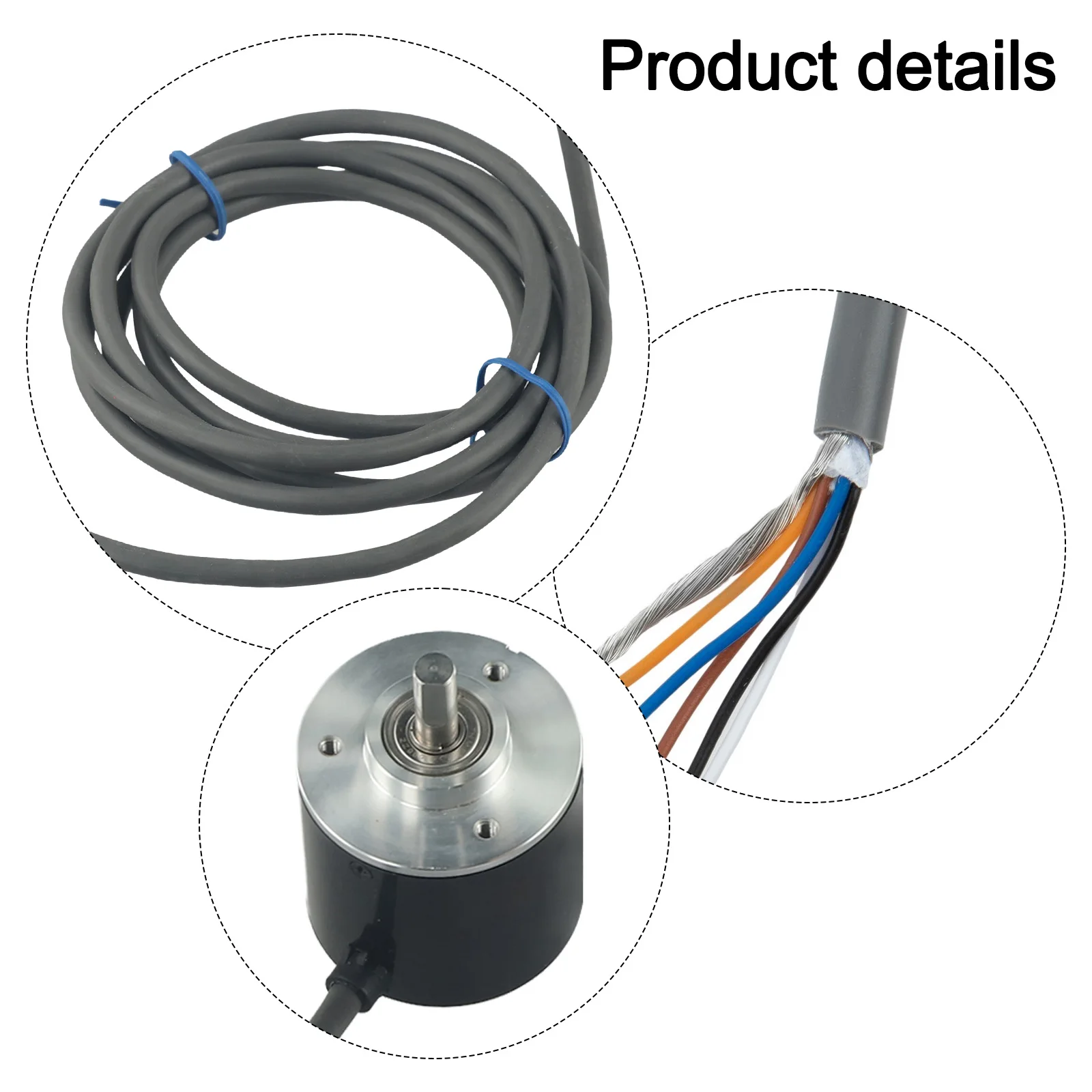 E6B2-CWZ6C Rotary Encoder 100 360 600 1000 1024 2000P/R DC 5-26V Rotary Switch With 2m Line Incremental Rotary Encode