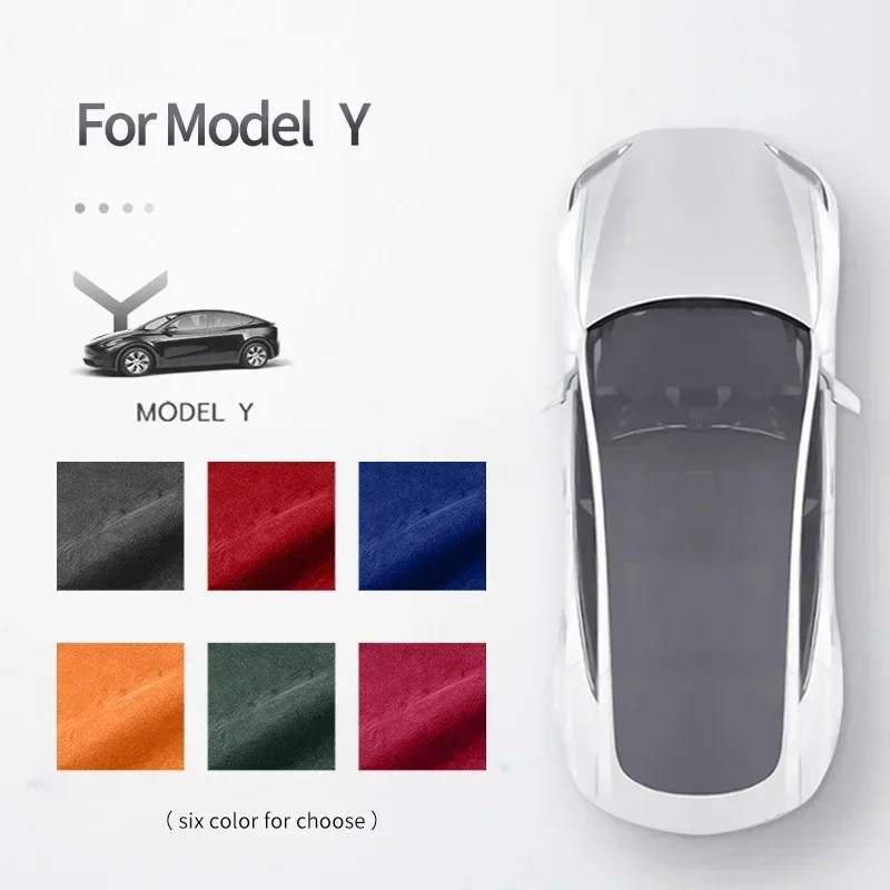 Car steering wheel gear lever shift paddles patch trim cover suede suitable For Tesla Model Y Auto accessories