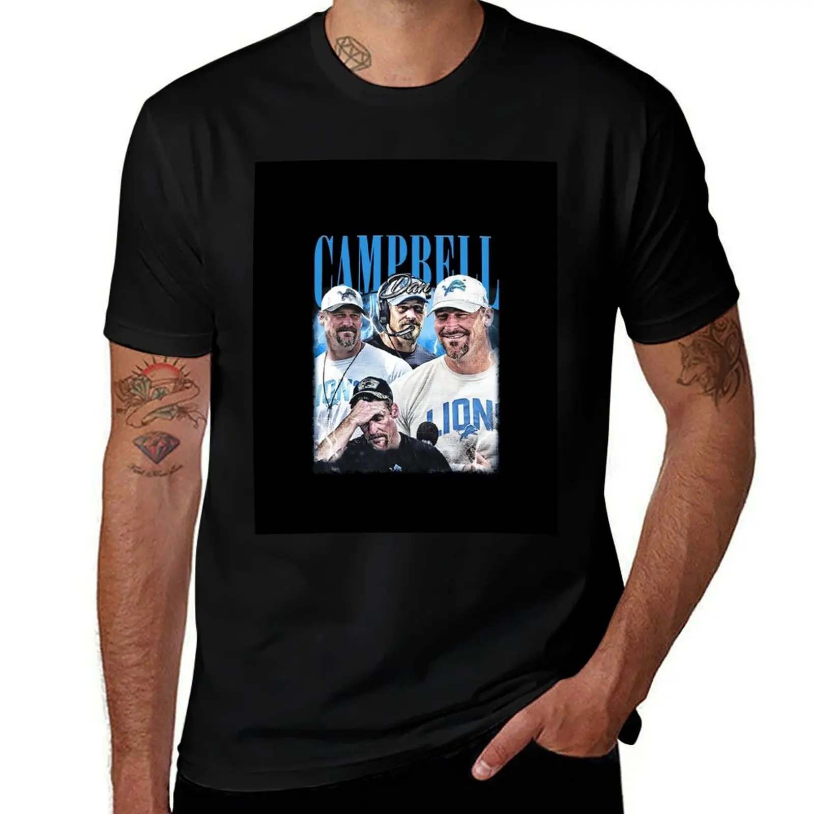 

Limited Dan Campbell Vintage T-Shirt t shirts cotton 100% t shirts for man slim fit
