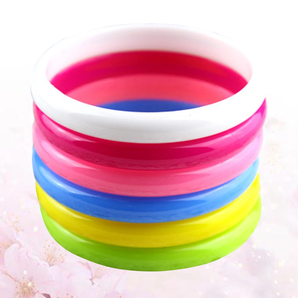 

48 Pcs Candy-Colored Bracelet Birthday Bangle Gift Bracelets Chunky Bangles Child