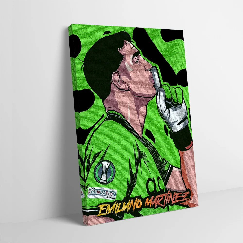 Póster artístico de fútbol de Emiliano Martínez, pintura en lienzo impresa personalizable para imágenes, arte de pared, decoración del hogar y decoración de pared