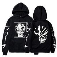 Bleach Kurosaki ichigo Anime Harajuku Hoodies Gothic Cartoon Manga Mask Boy Graphic Men Women Winter Long Sleeves Sweatshirts