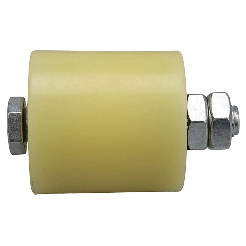 2PCS 48X50mm Yellow Silver Nylon Steel Flat Roller Bearing Guiding Wheel 6201 M12 Screw For Electric Door Sliding Gate image 5