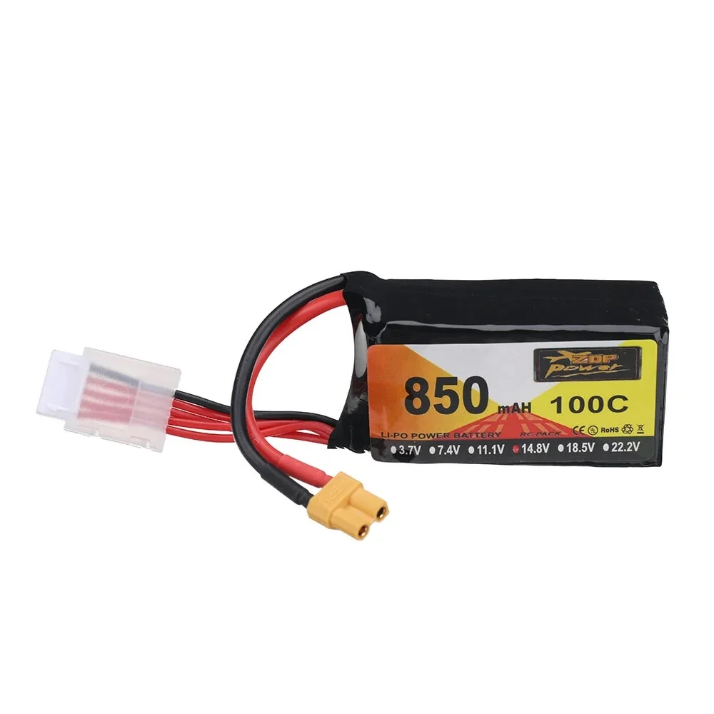 ZOP 파워 14.8V 850mAh 100C 4S LiPo 배터리, XT30 플러그, RC 드론용