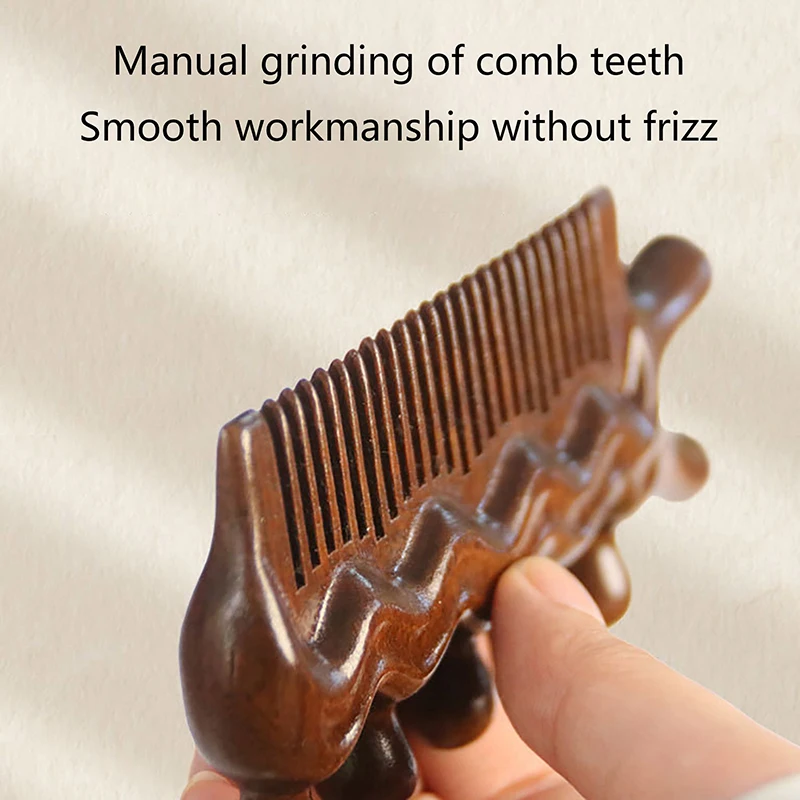 Sandalwood Massage Comb Facial Head And Neck Meridian Massage Anti-static Acupuncture Therapy Blood Circulation Hair Comb