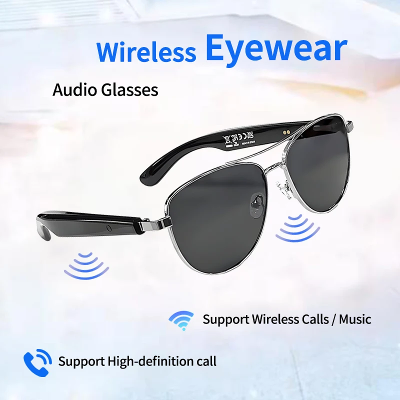 

LIGE Smart Glasses Music Play Headphone Wireless Call UV Protection Sunglasses Remote Photography Outdoor Sport Eyeglasses Women