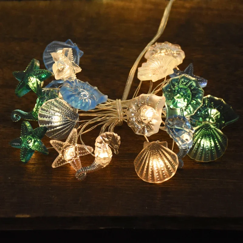 Cadena de luz de tortuga de animales marinos, decoración de fiesta de cumpleaños bajo el mar, tema de playa, luz de hadas para el hogar, interior, 3M