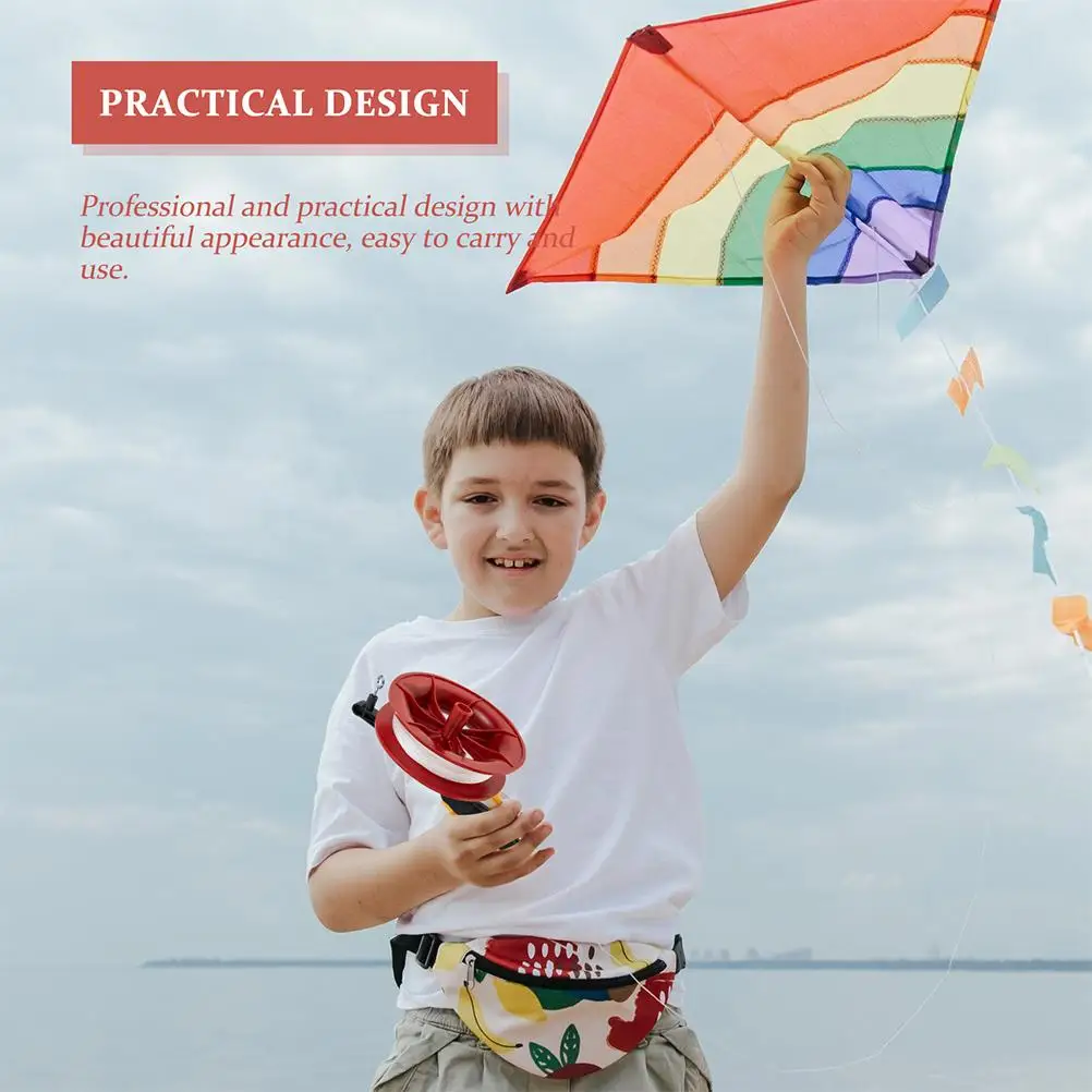 Accesorios 2 uds. Línea enrolladora para niños, carrete de PP compacto, ligero, práctico, playa, parque, césped, vacaciones, carrete, cuerda para cometa