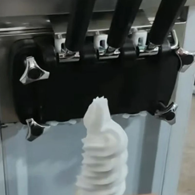 1200W Table Top 2+1 Mixed Taste Soft Serve Ice Cream Making Machine 3 Flavors commercial Ice Cream Maker